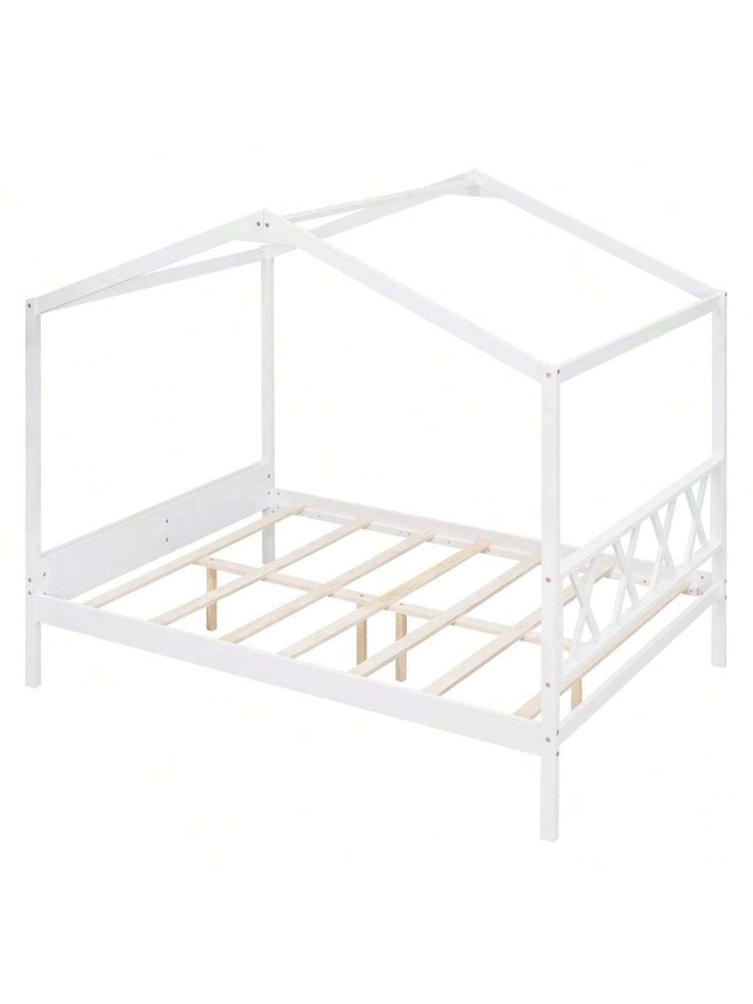 Merax Full Size Wood House Bed with Storage Space