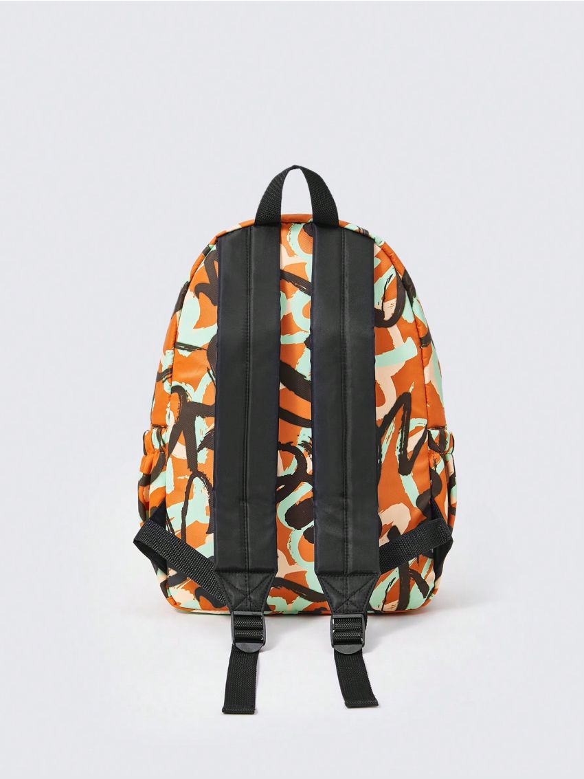 JNSQ Outdoor Camo Leisure Sports Graffiti Backpack, Large Capacity, Simple And Fashionable, Multi-functional