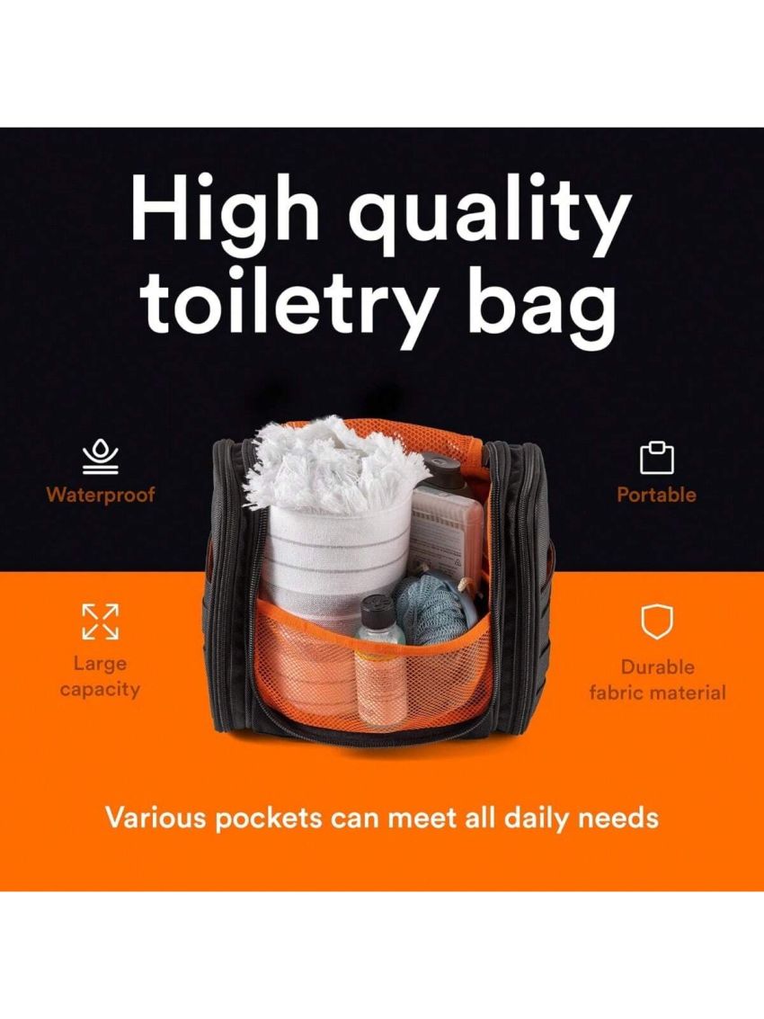 Tactical Hanging Toiletry Bag Dopp Kit For Men & Women. Perfect For Travel & Storage for Cosmetic, Clipper, Toothbrush, Shower, Shaving & Grooming Care. Best Overnight Toiletries Organizer Case