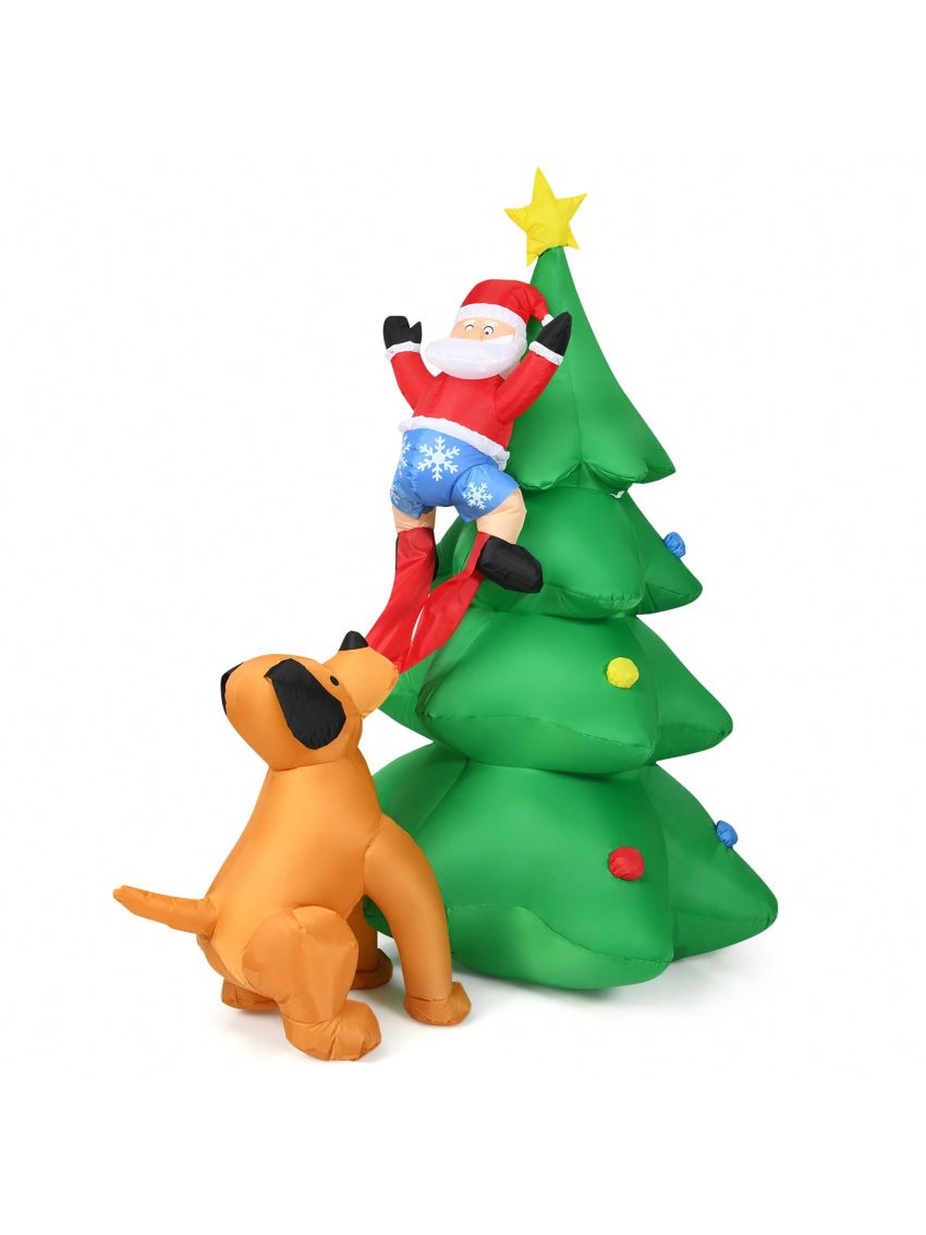 Gymax 6.5ft Inflatable Christmas Tree Indoor Outdoor Decoration w/ LED Lights