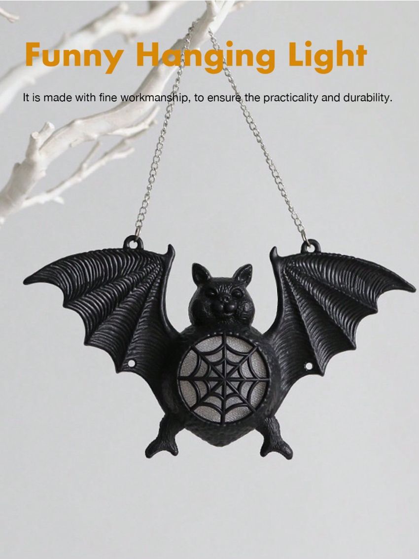 1pc Halloween Sparkling Bat Decoration Light, Multicolored Led Twinkle String Light For Festival Party Decoration