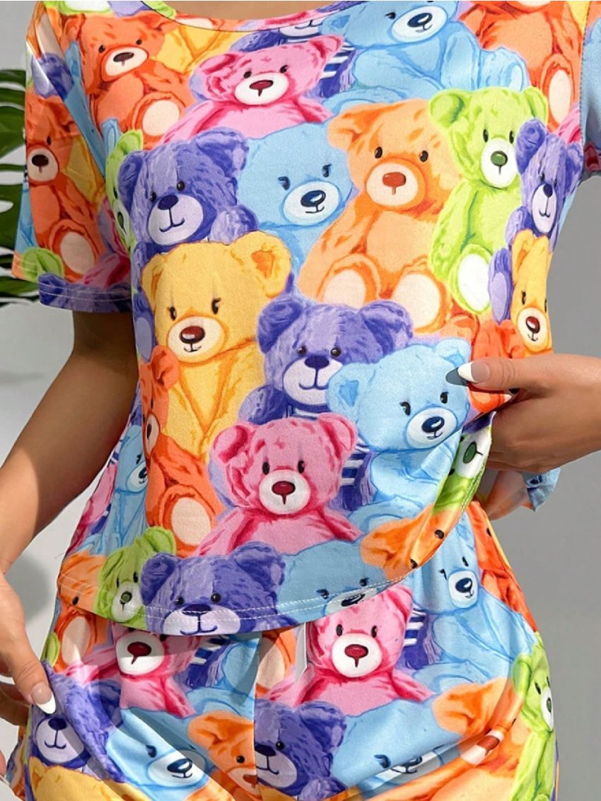 Cartoon Graphic Lettuce Trim Sleep Tee