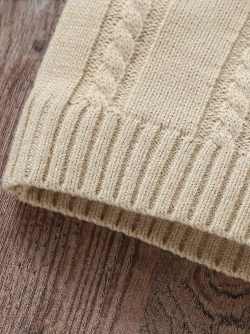 Baby Boys' Bear Patterned Button-Front Vest Cardigan