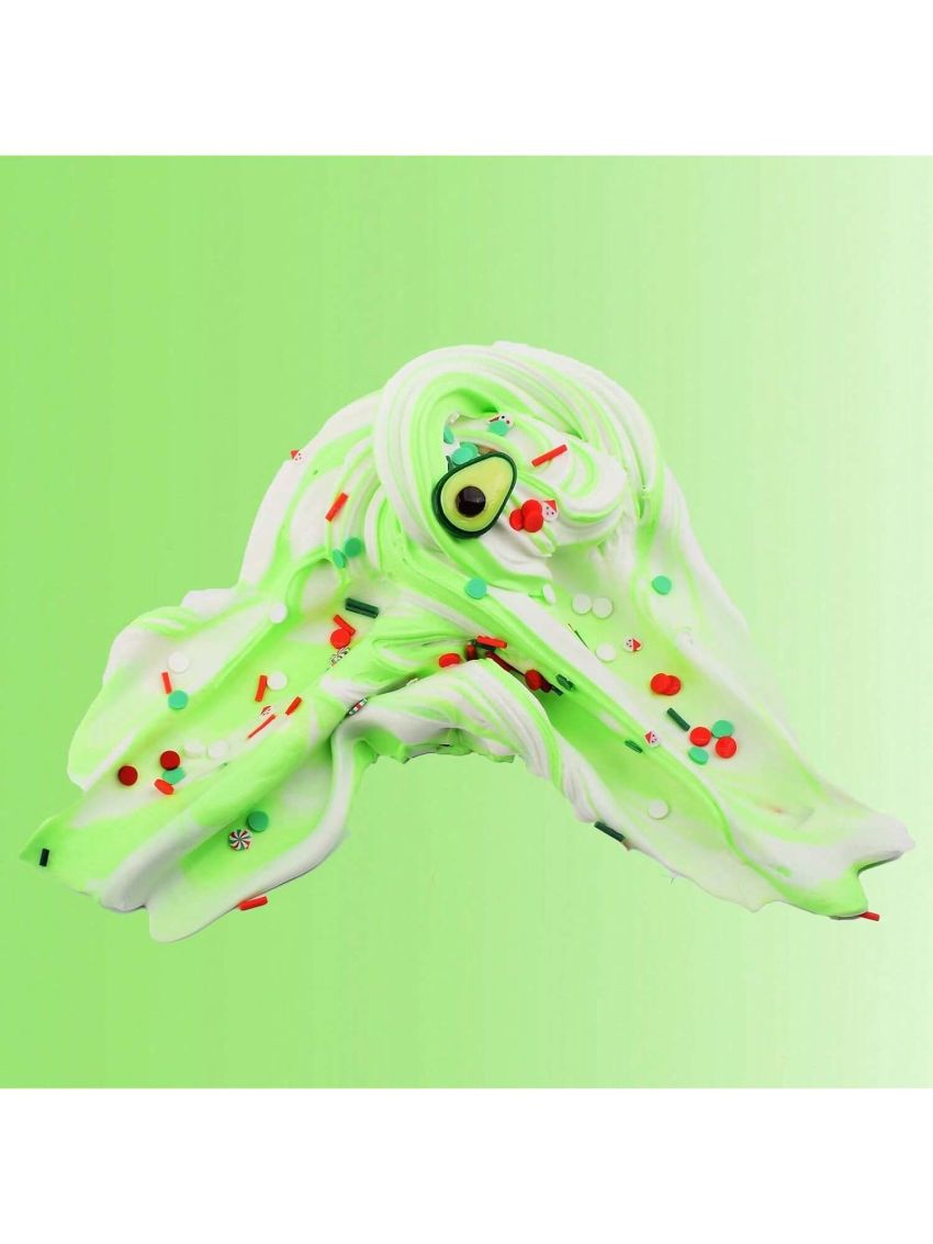 1 Pack Green Butter Slime, Super Soft and Non-Stick Scented Slime, Stress Relief Fluffy Slime Toy Christmas Gift Party Favor and Birthday Gift(100ml)