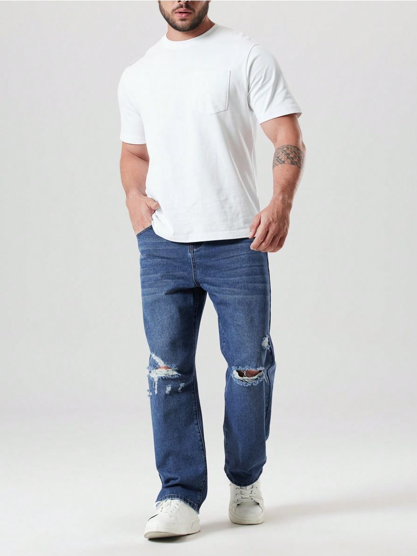 Men's Plus Size Ripped Jeans