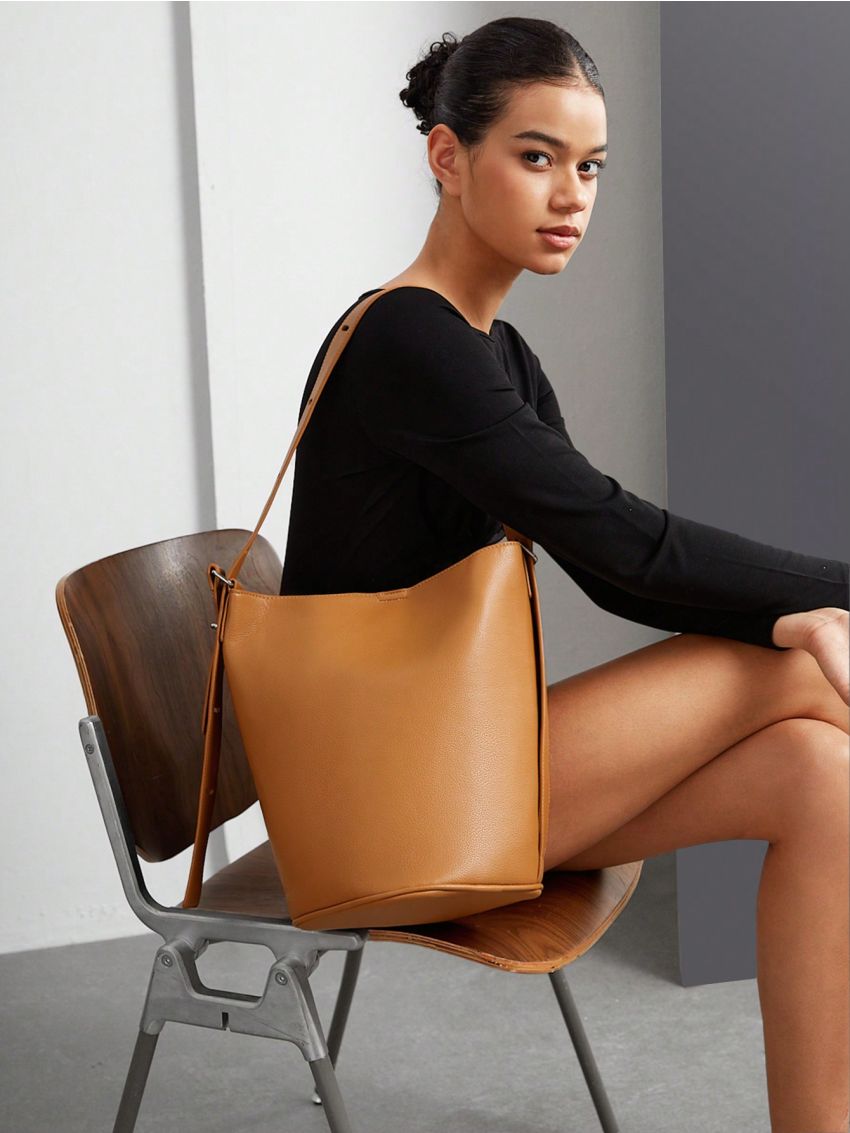 SHEIN BIZwear Minimalist Bucket Bag For Work