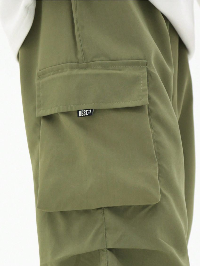 Teen Boys' Workwear Style Jogger Pants With Pockets, Casual