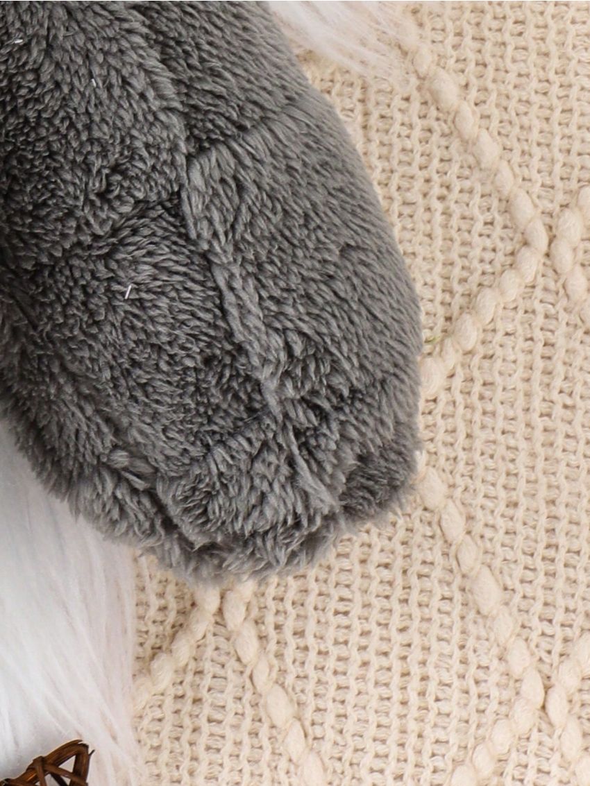 SHEIN Baby Boys' Autumn & Winter Long Sleeve Plaid Fleece Jacket, Trendy Style