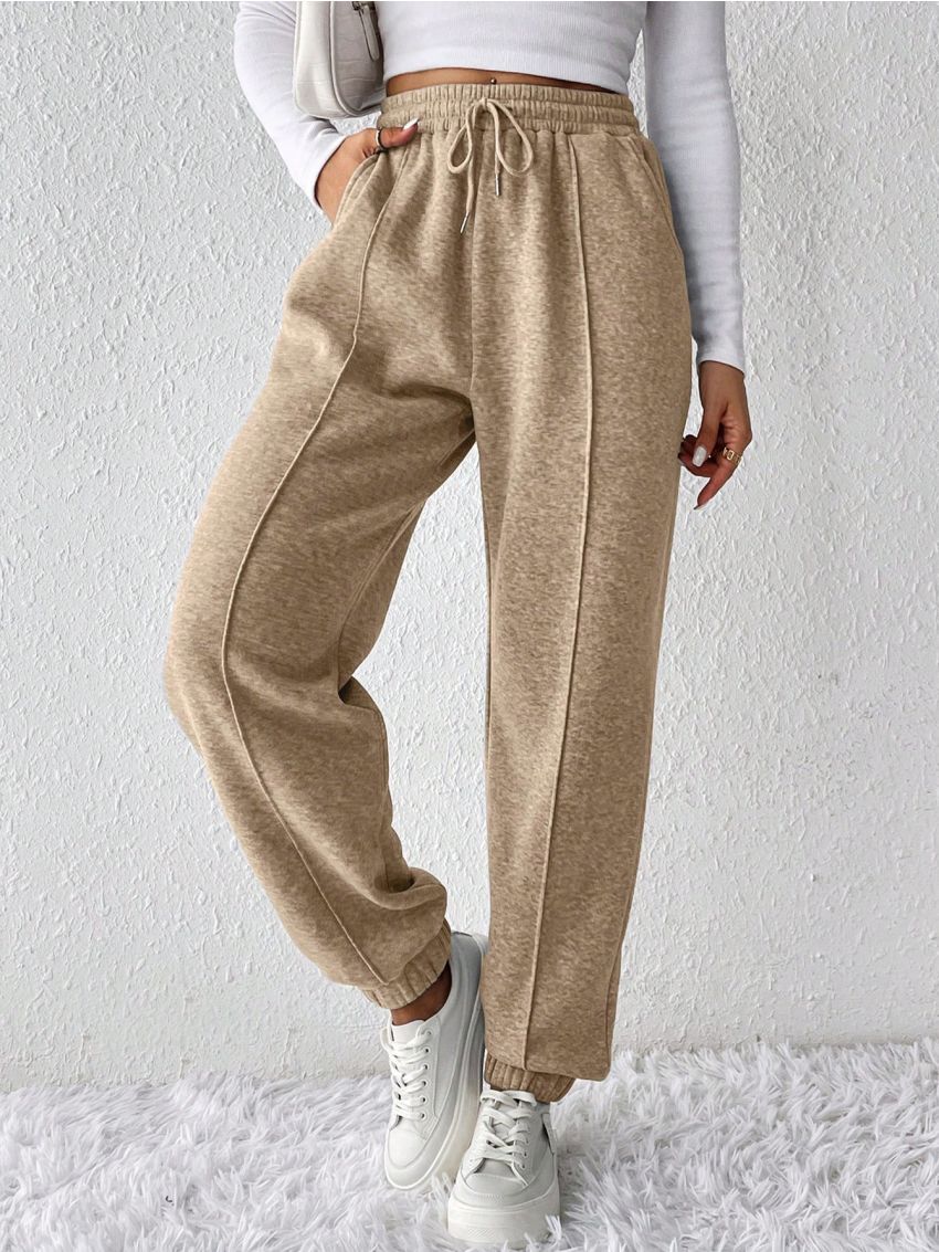 SHEIN Frenchy Drawstring Waist Solid Sweatpants