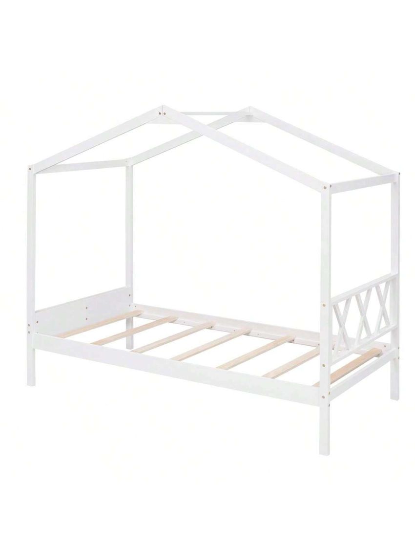 Merax Twin Size Wood House Bed with Storage Space