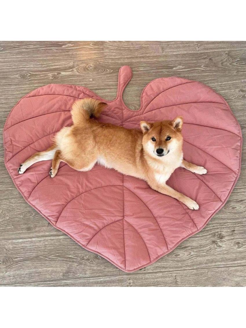 FUNNYFUZZY Leaf Shape Dog Blanket