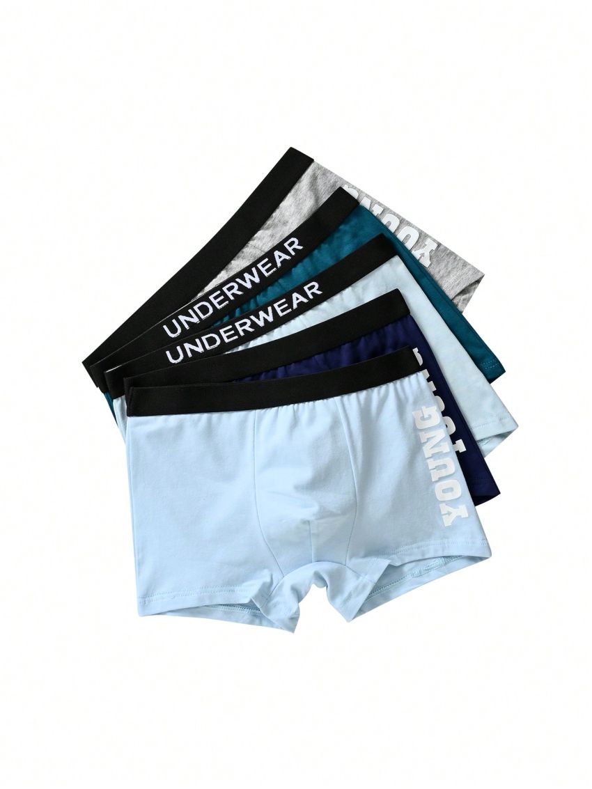 Tween Boy 5pack Letter Graphic Boxer Brief