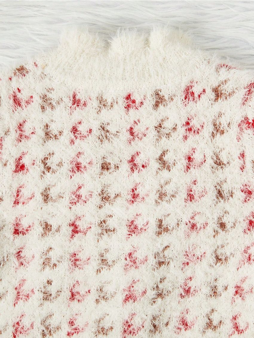 Toddler Girls' Plaid Knit Ruffle Hem Sweater Dress