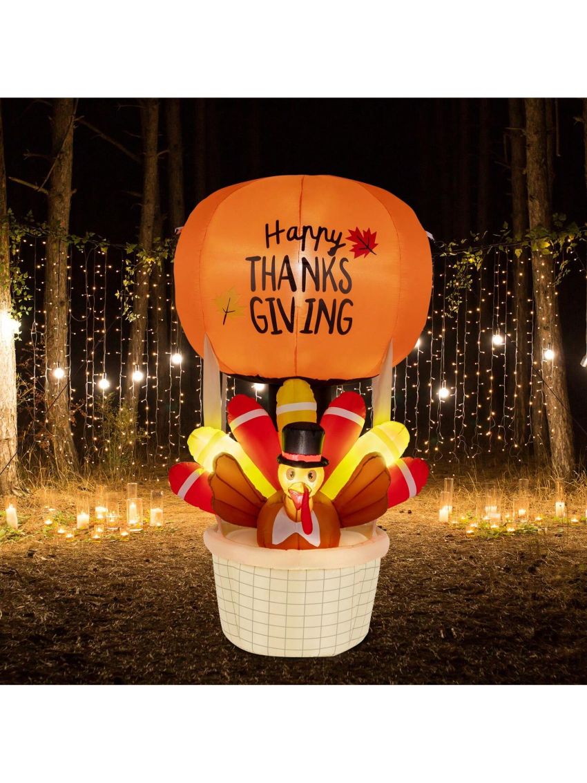 6ft 15W 5 LED Lights Turkey Hot Air Balloon Garden Turkey Decoration
