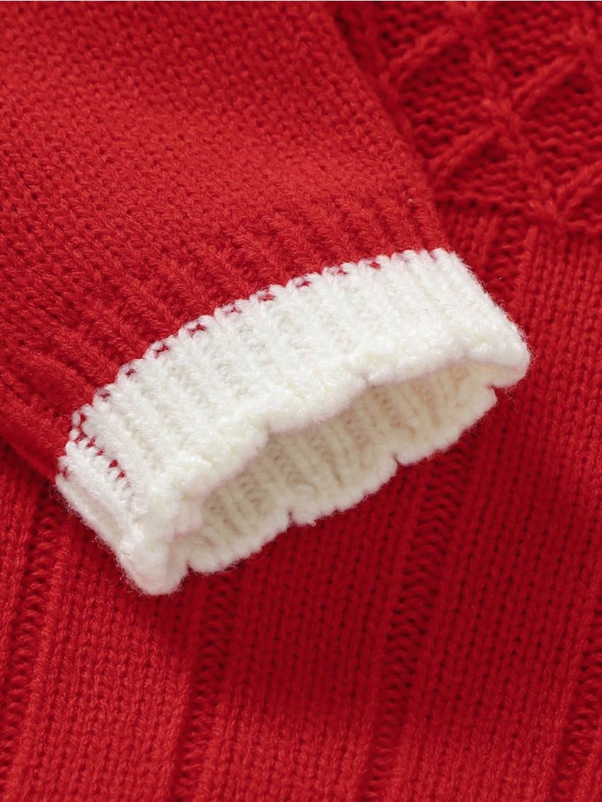 Baby Girl Long Sleeve Sweater Jumpsuit