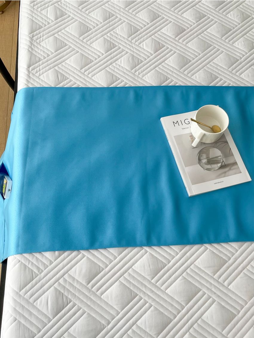 Solid Color Bed Runner With Side Pocket