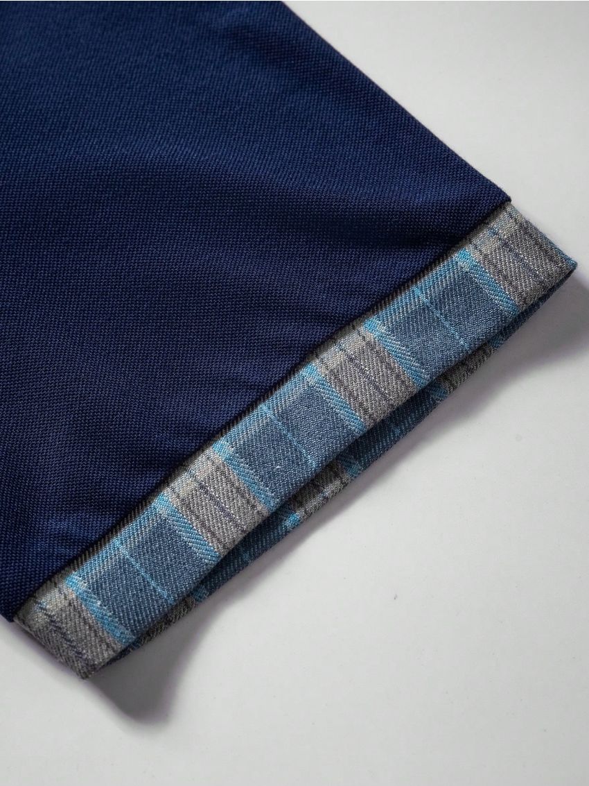 Manfinity Men's Plus Size Polo Shirt With Character Pattern And Plaid Trim