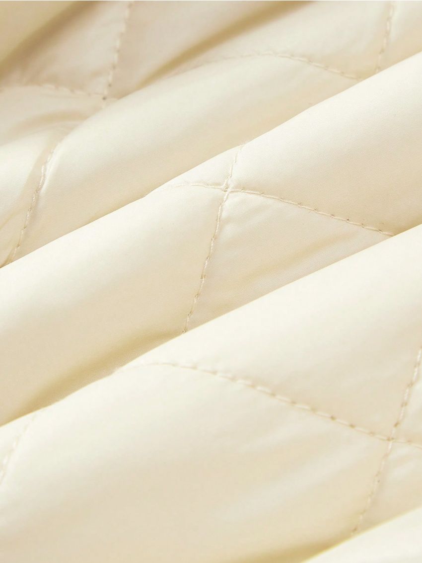 Cozy Cub Baby Boy Borg Collar Flap Detail Quilted Coat Without Sweater