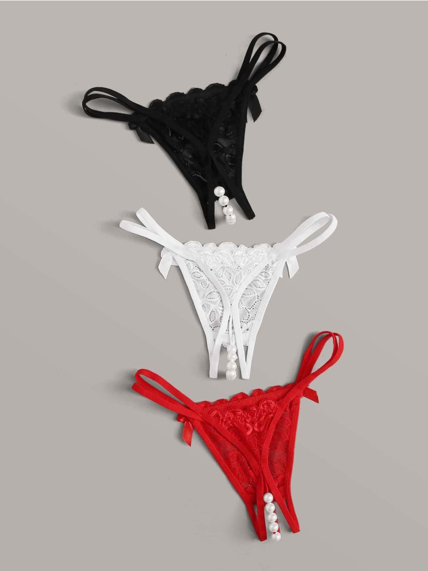 3pack Floral Lace Panty Set