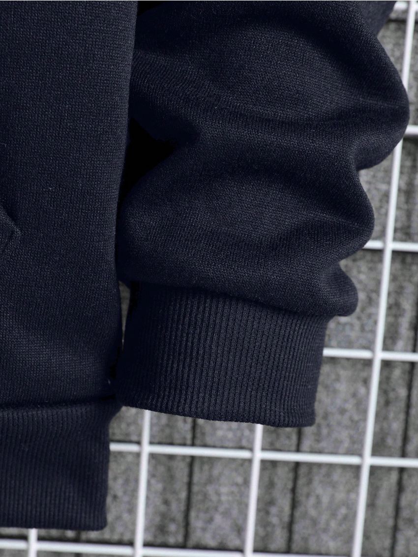 Men's Color Block Zip Up Hoodie With Drawstring