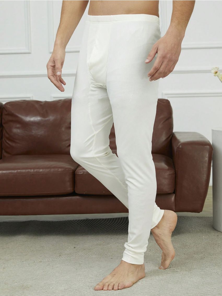 Men'S Solid Color Warm Thermal Underwear Bottoms