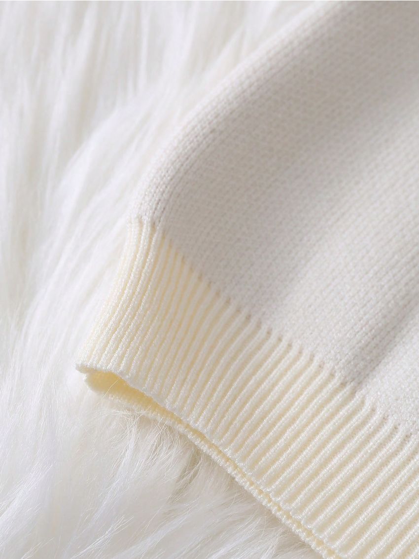 Baby Girl Mushroom Pattern Sweater & Knit Pants