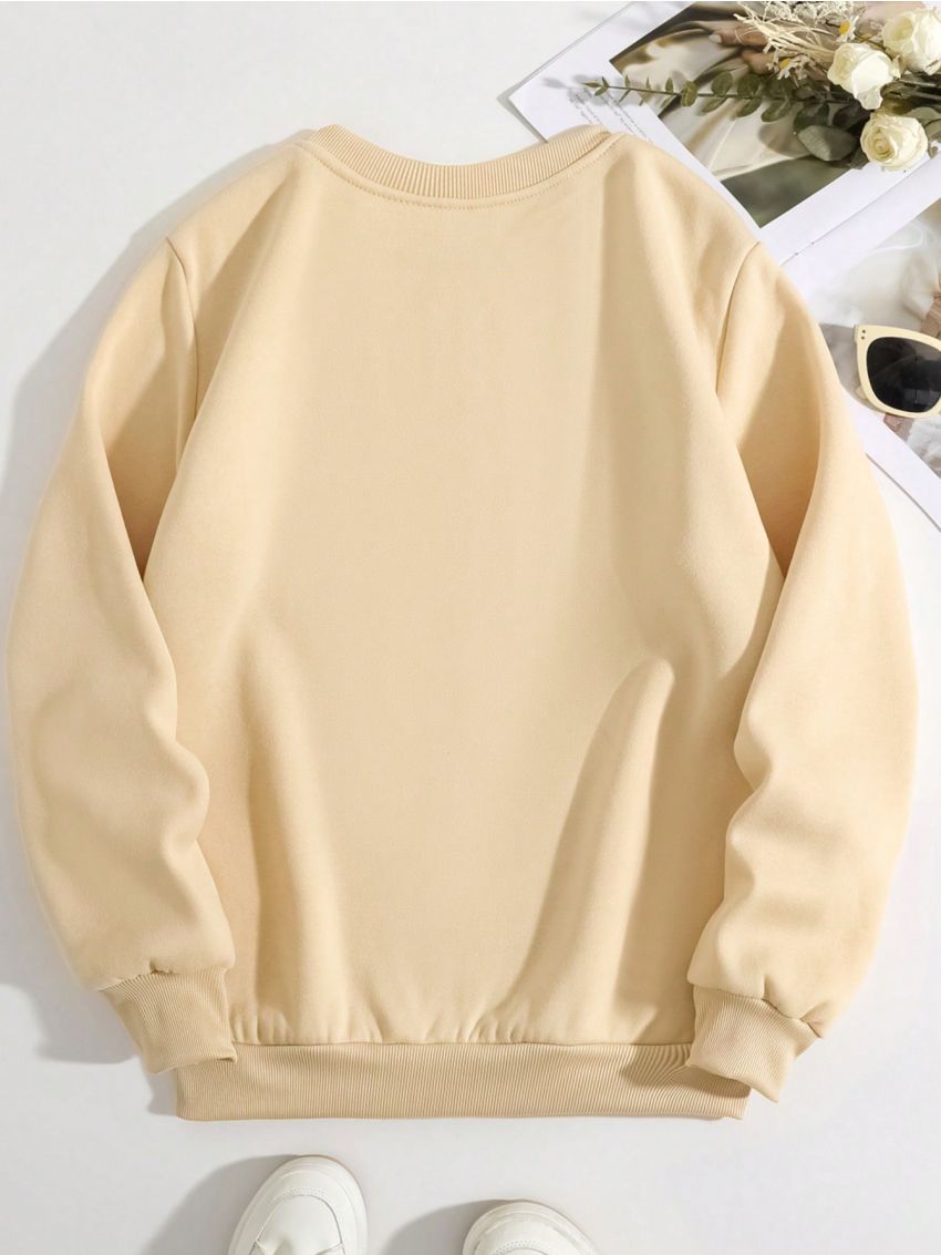 Women's Mushroom Printed Fleece Sweatshirt