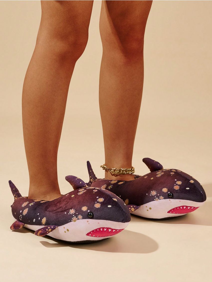 New Arrival Shark Slippers Comfortable Winter Warm Home Slippers Cartoon Cute Anti-slip Funny