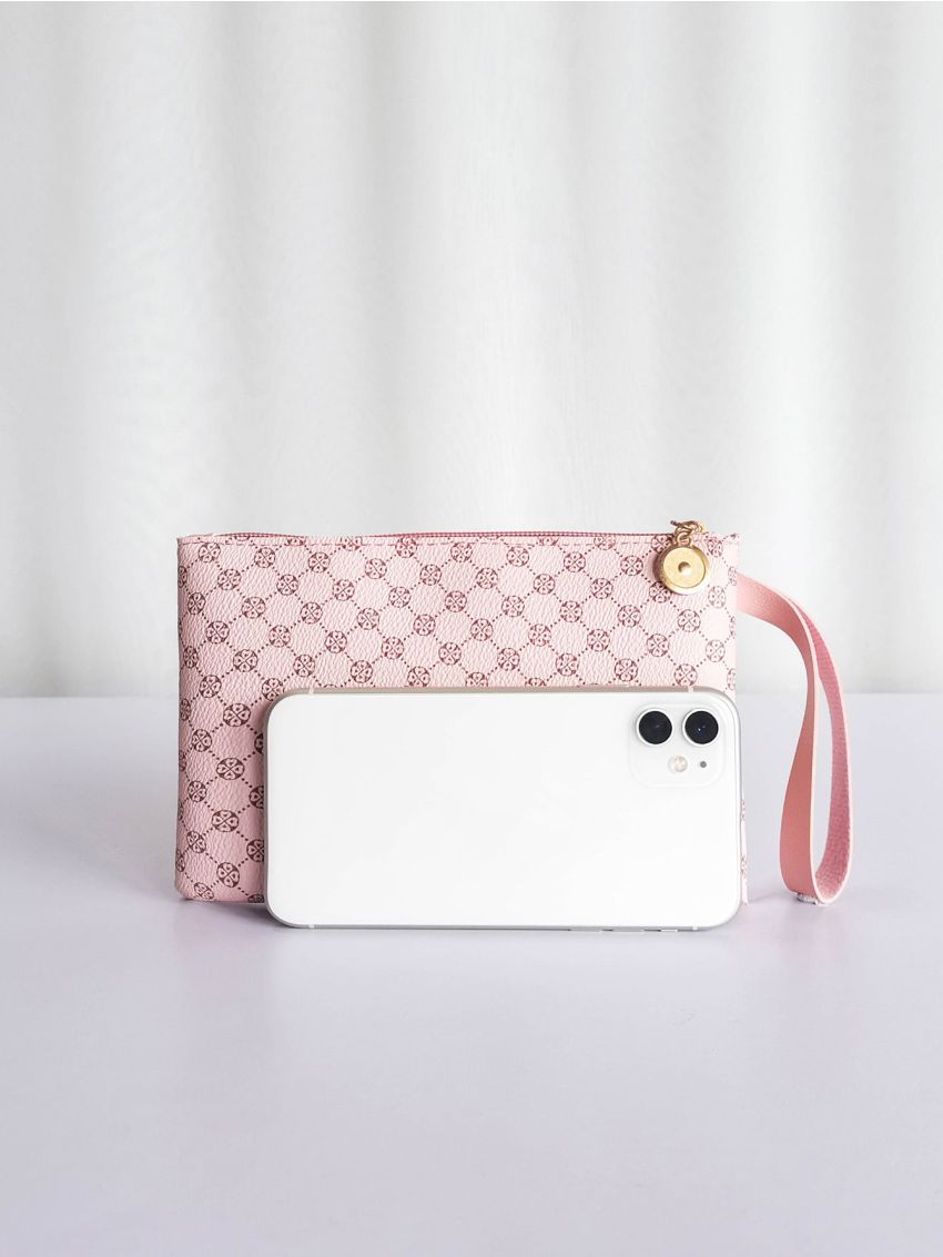 Mini Graphic Print Clutch Bag