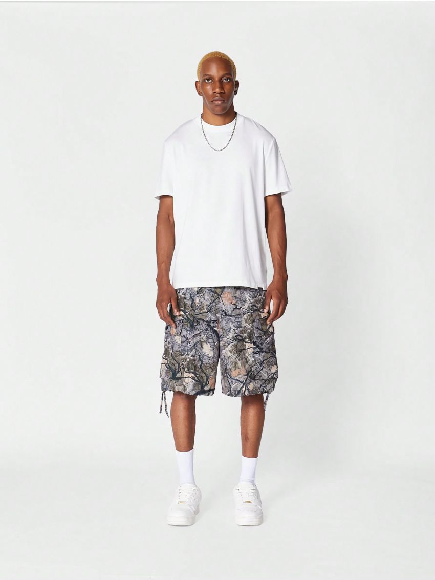 SUMWON All Over Printed Nylon Cargo Shorts