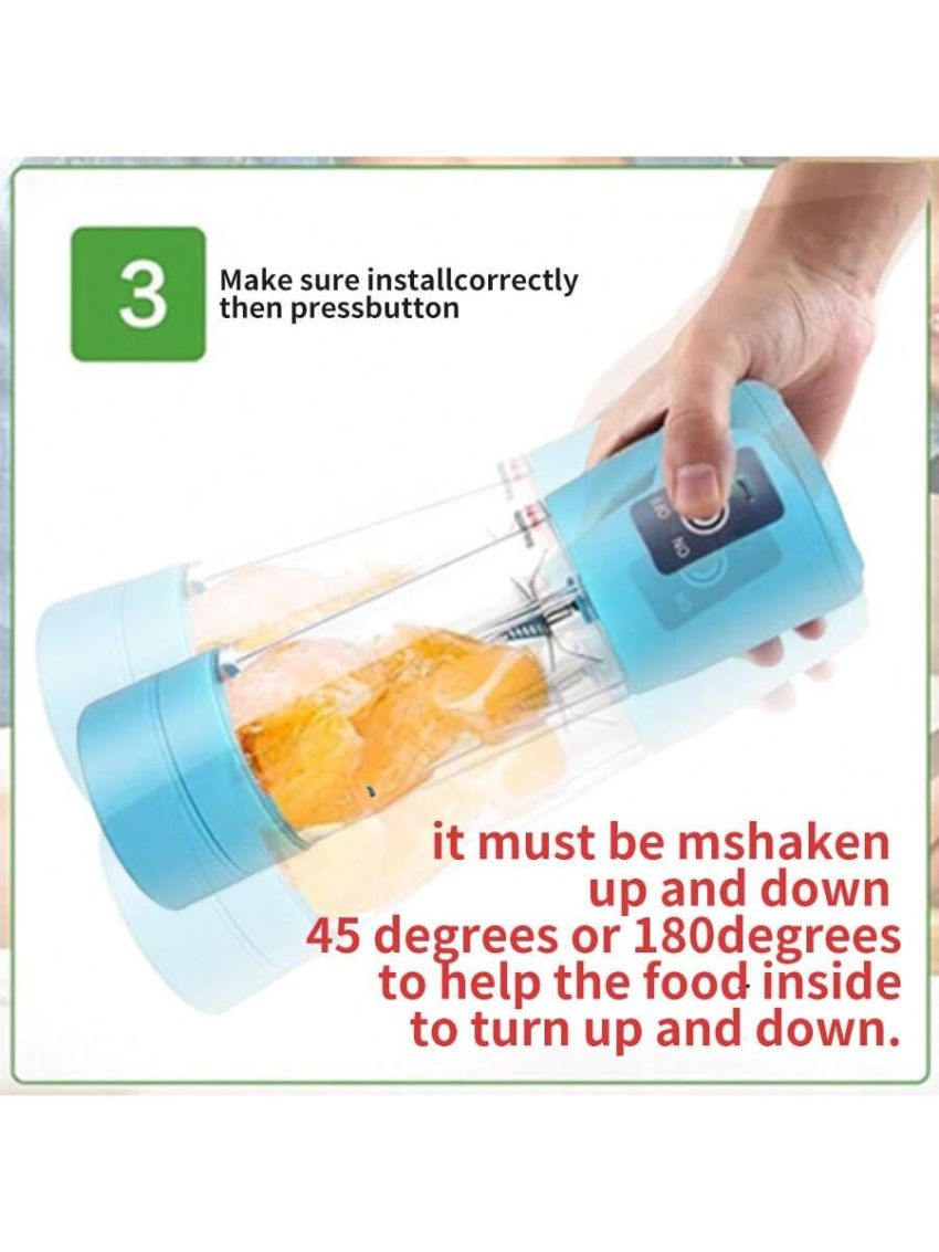 Personal Portable Blender,Mini Juice Blender, USB Rechargeable Small Size Blender For Smoothies And Shakes,Mini Juicer Cup Travel 380ml, Juice, Milk,5Colors Available