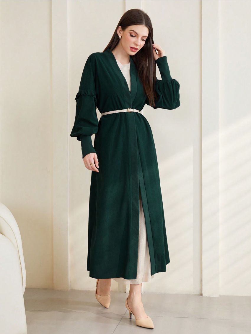 SHEIN Mulvari Women's Solid Color Lantern Sleeve Jacket