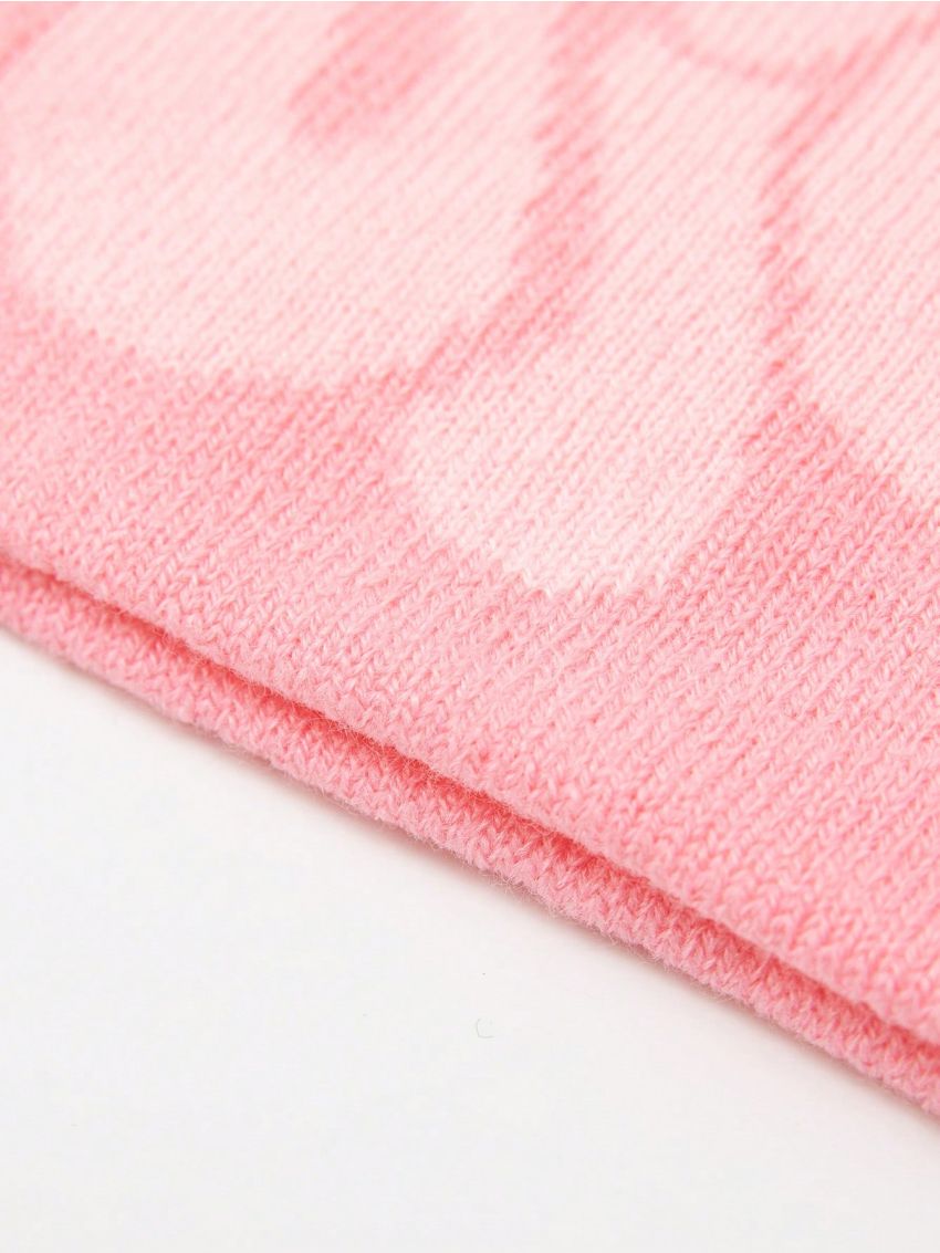 1pc Street Style Letter & Spider Web Pattern Jacquard Slouchy Beanie Hat