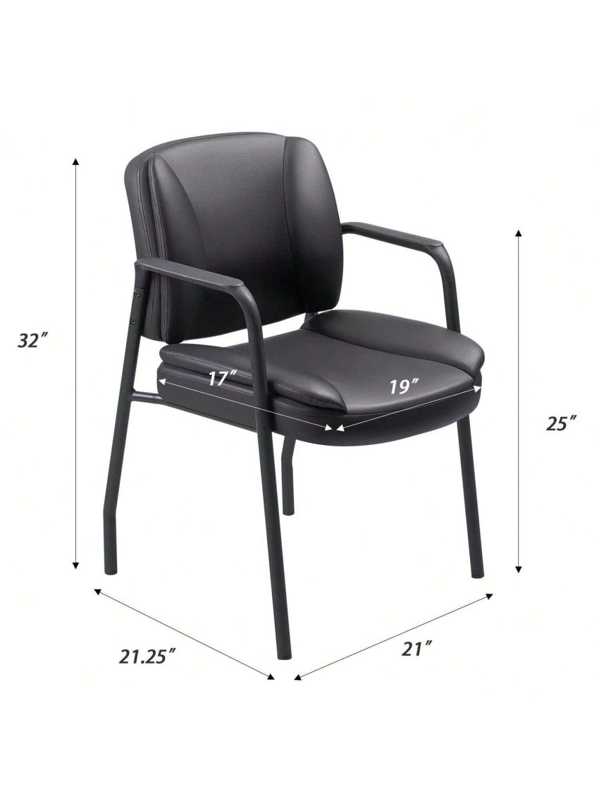 Furmax Office Reception Chairs Waiting Room Guest Chairs with Armrest Set of 2