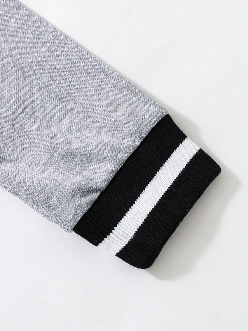 SHEIN Kids EVRYDAY Boys' (little) Black Single Breasted Jacket