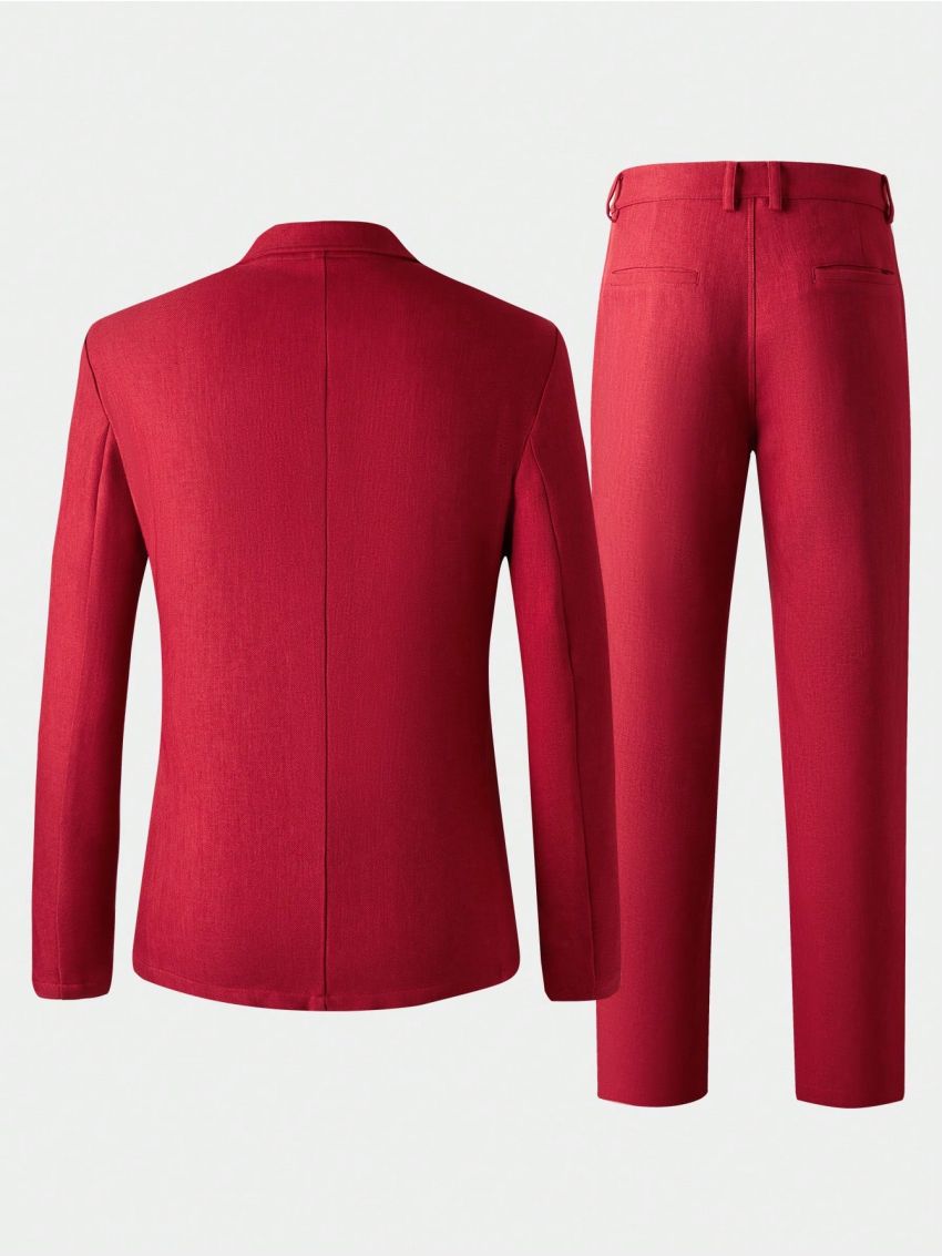 Men's Formal Suit Jacket + Trousers Two-piece Set