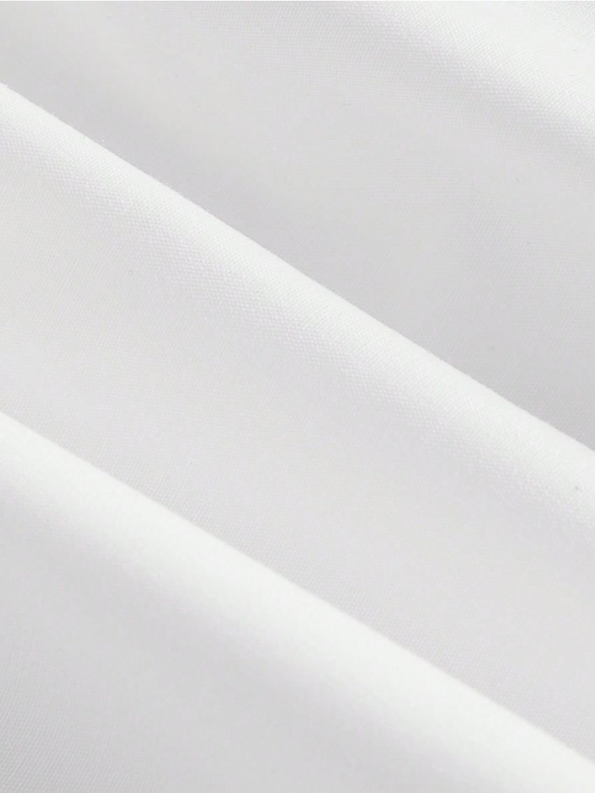 SHEIN MOD Solid Knot Hem Crop Shirt