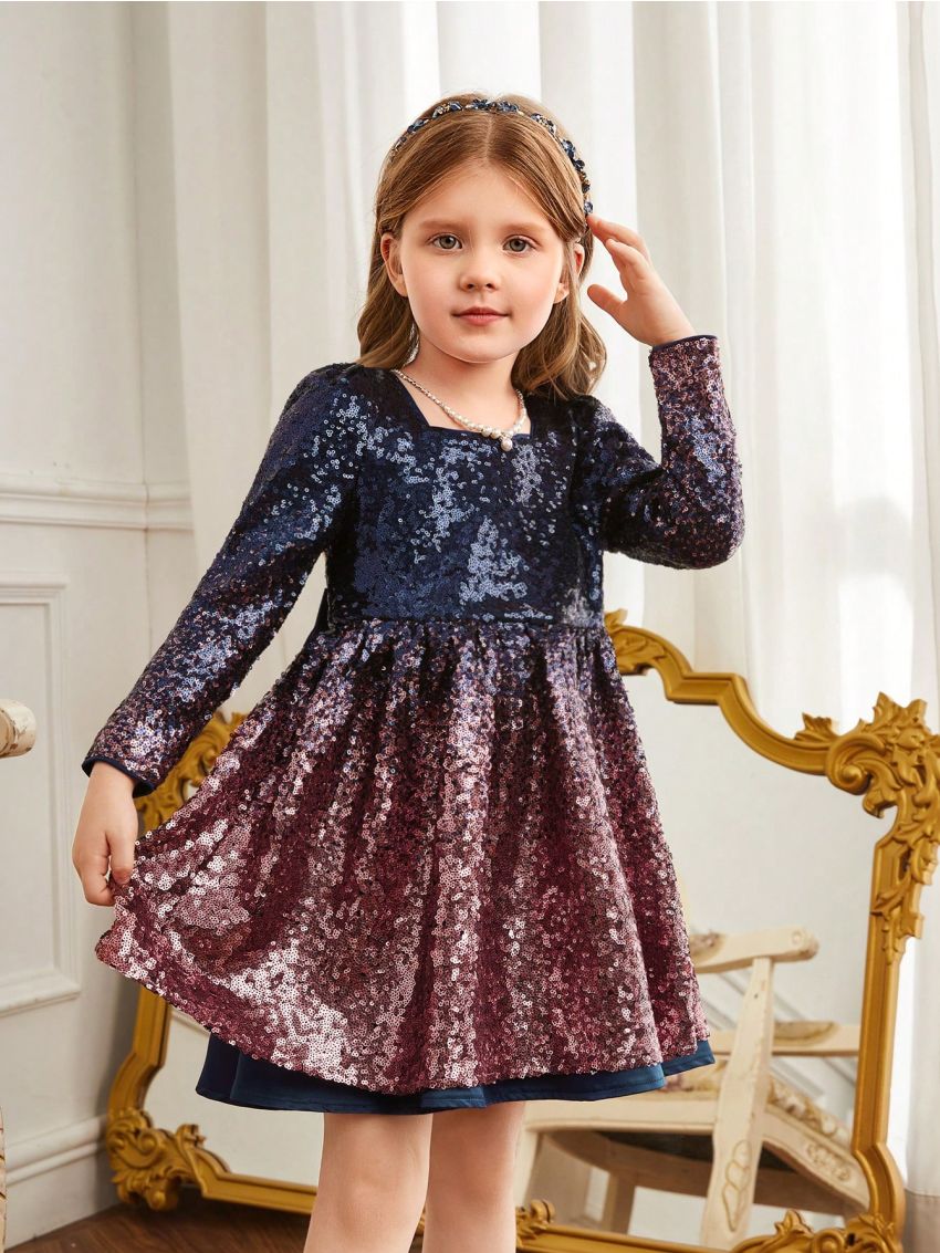 SHEIN Kids CHARMNG Young Girls Partywear for Christmas