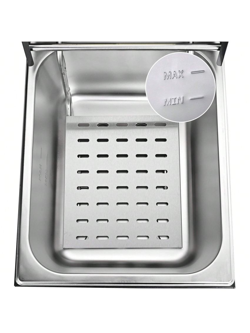 Electric Deep Fryer Countertop Deep Fryer with Basket and Lid,Stainless Steel Single Tank Fryer for Home Use Easy to Clean Oil Fryers