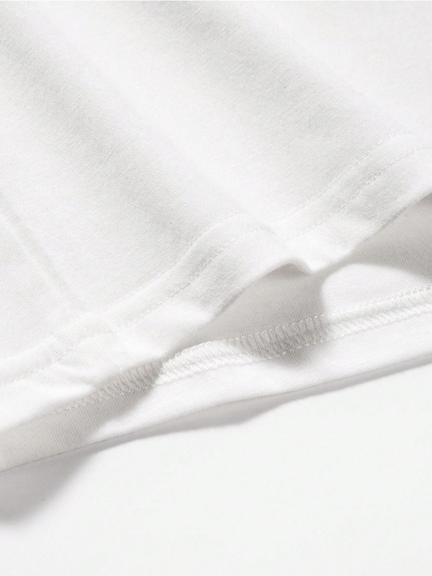 Men's Plus Size Letter Printed Short Sleeve T-shirt