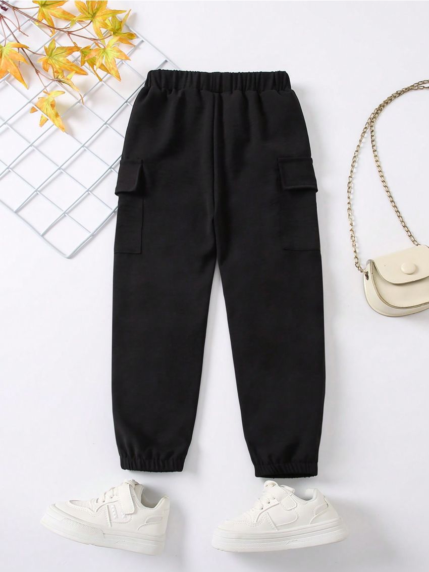SHEIN Kids Academe Little Boys' Cargo Jogger Pants With Pockets