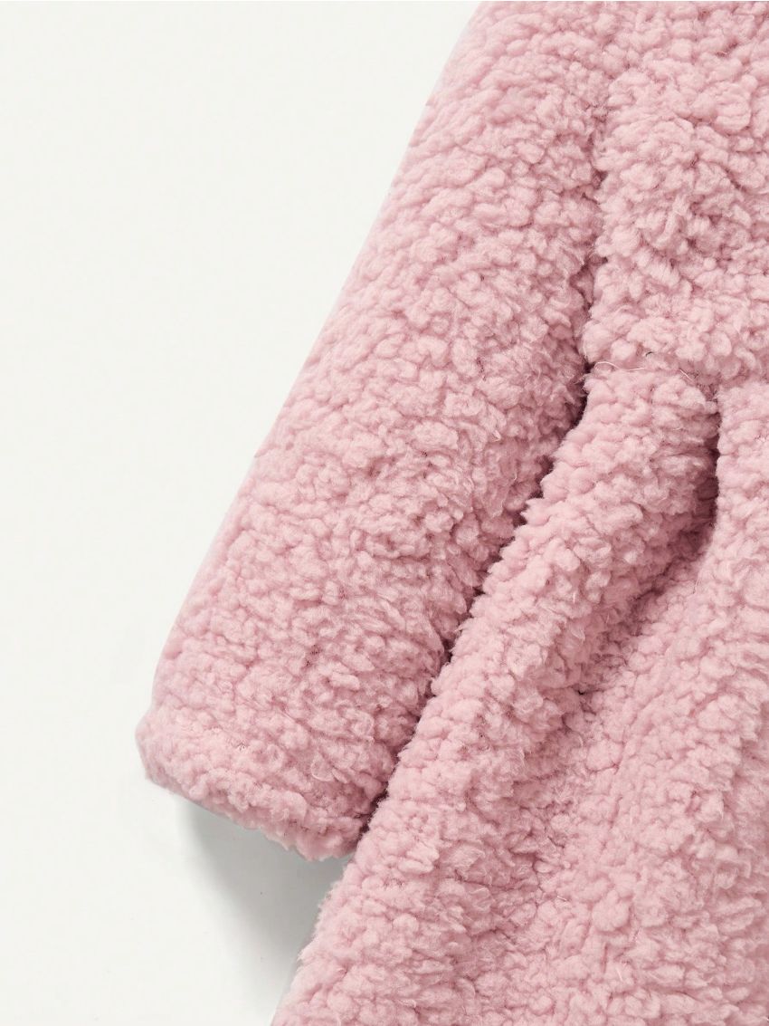 Cozy Cub Baby Girl Hooded Teddy Coat With Bag