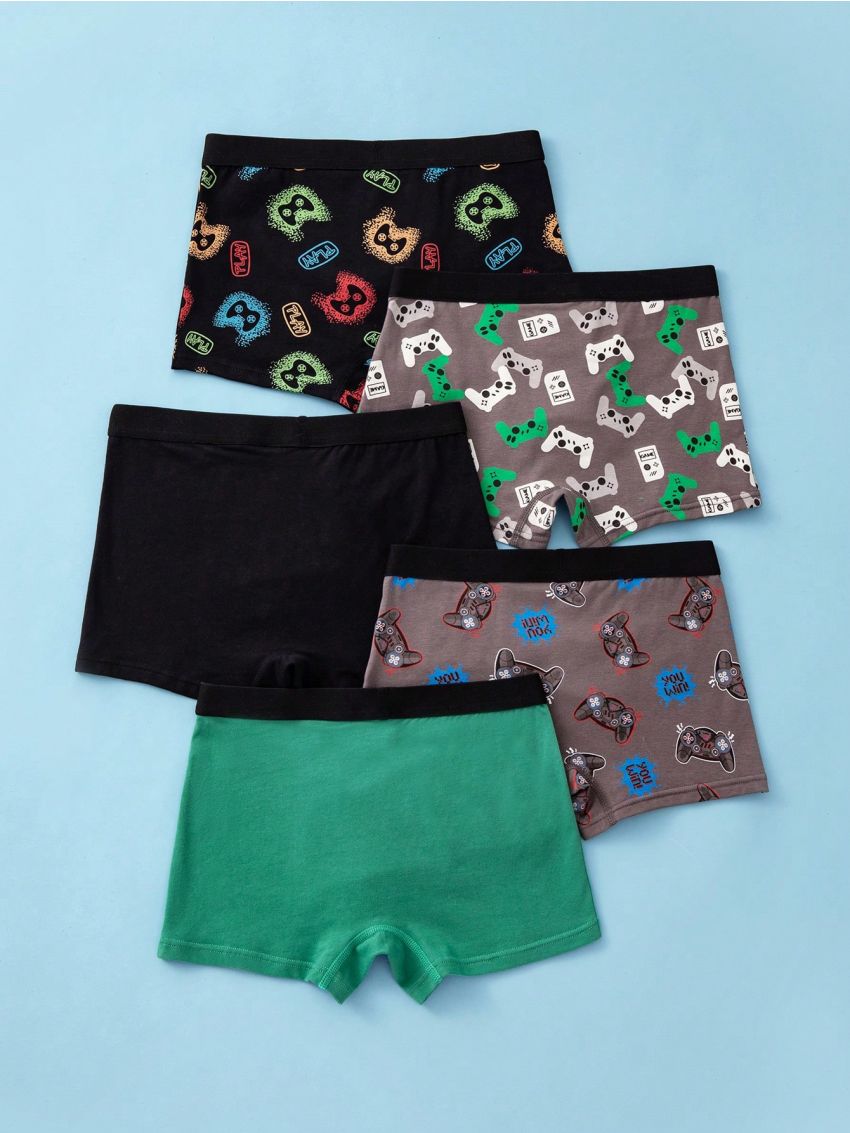 Tween Boy 5pack Gamepad Print Boxer Brief