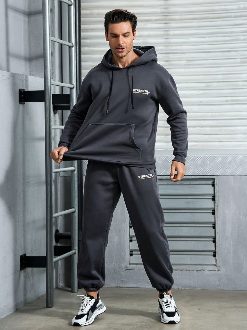 In My Nature Men's Gray Hooded Sweater, One Piece