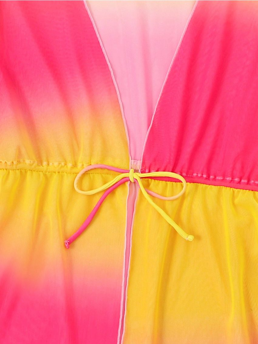 Big Girls' Ombre Mesh Kimono Style Dress