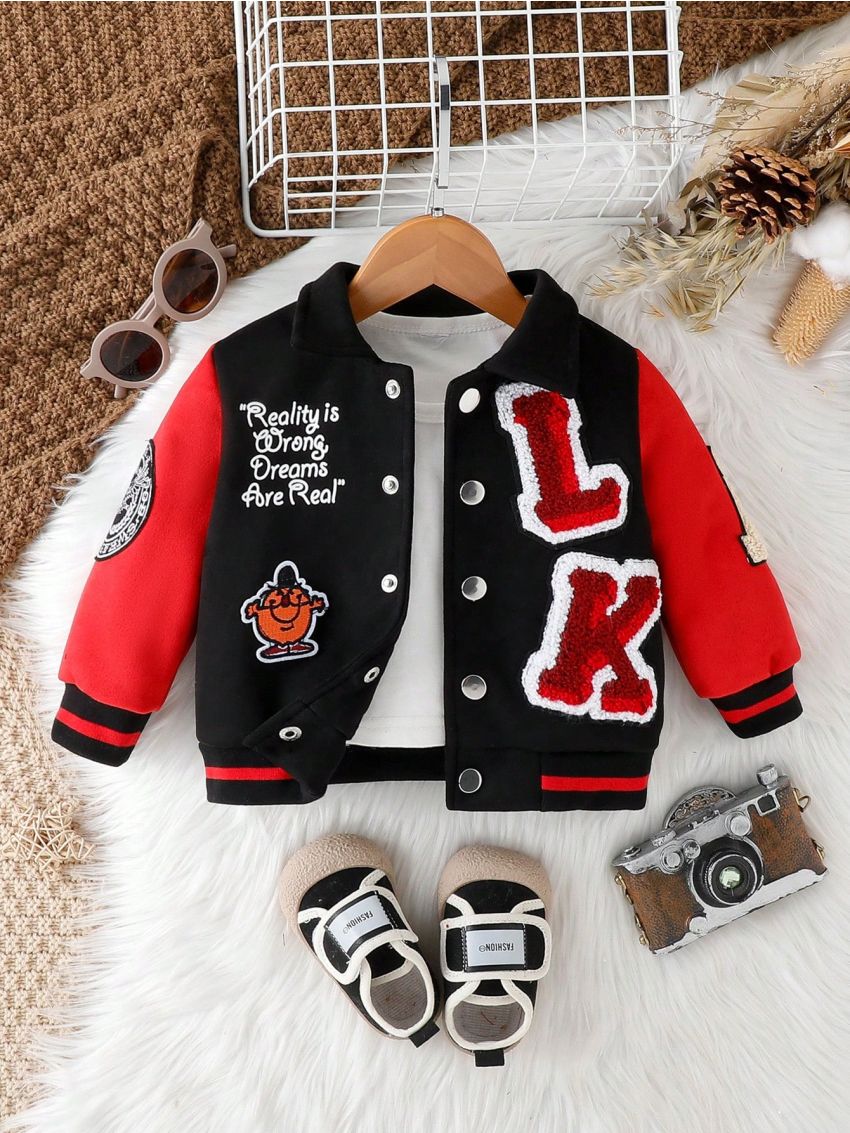 Boys' Colorblock Jacket For Spring And Autumn