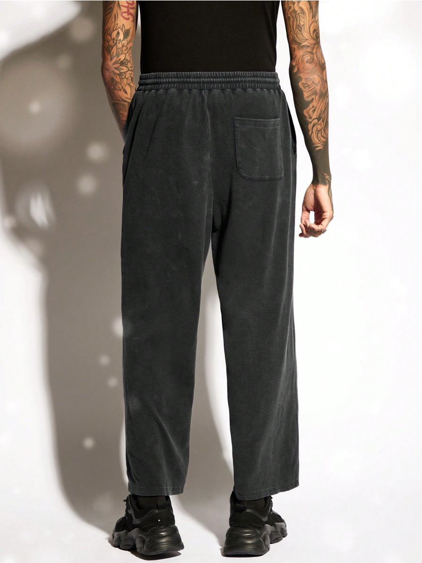 Manfinity EMRG Men's Solid Color Drawstring Waist Casual Sweatpants