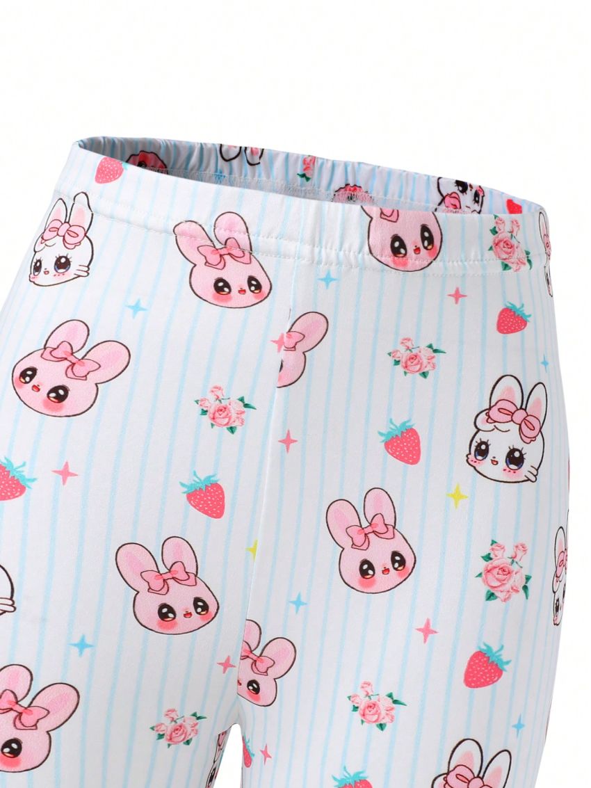 Tween Girls' Rabbit & Strawberry Pattern Underwear Set