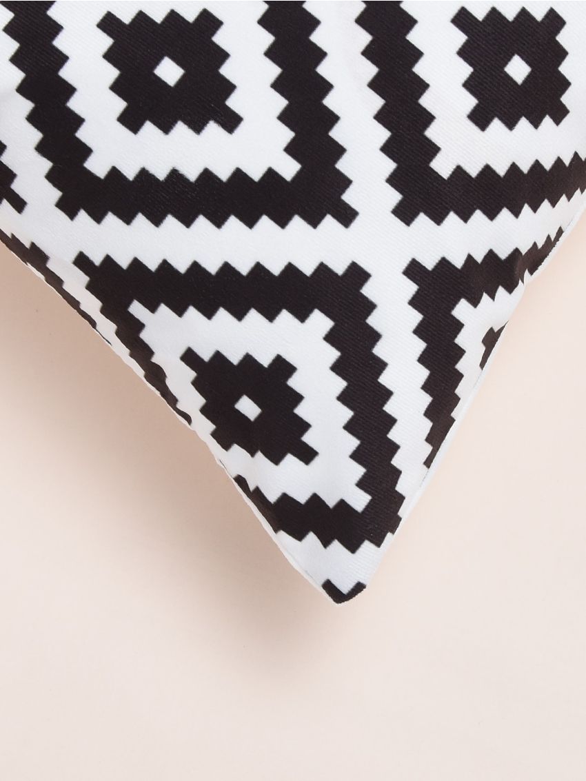 1pc Geometric Pattern Lumbar Pillowcase Without Filler, Modern Throw Pillow Cover For Sofa