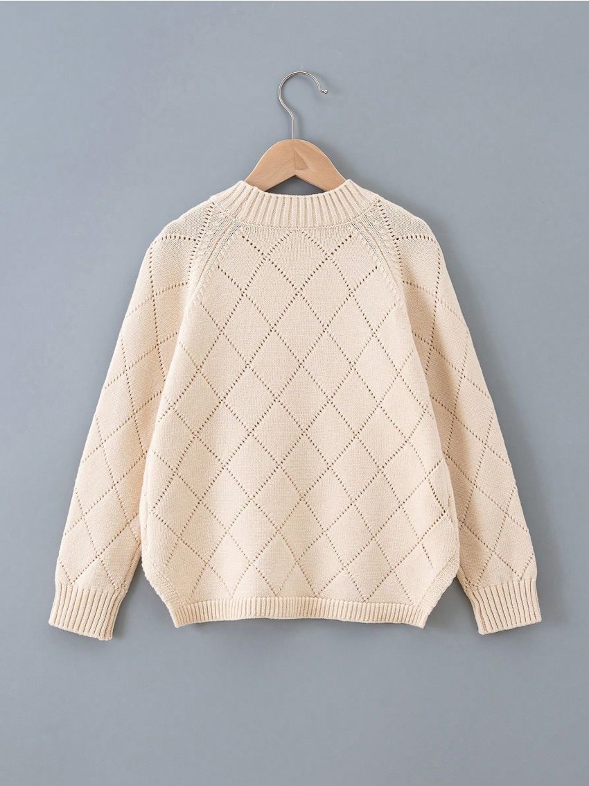 Tween Girls' Button Decorated Casual Sweater